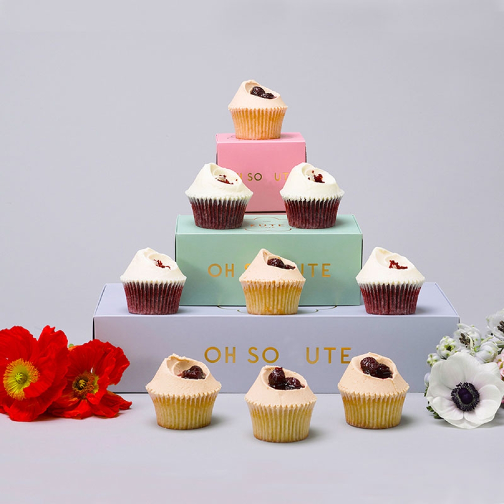 Caja de empaquetado de la panadería de los pasteles del postre del muffin