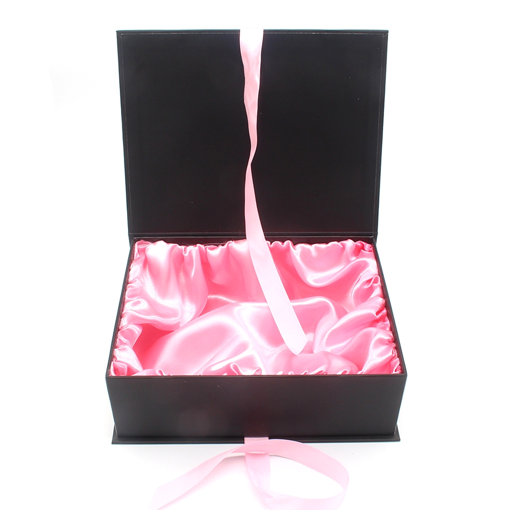 Cardboard Magnetic Hair Weave Packaging Box With Ribbon