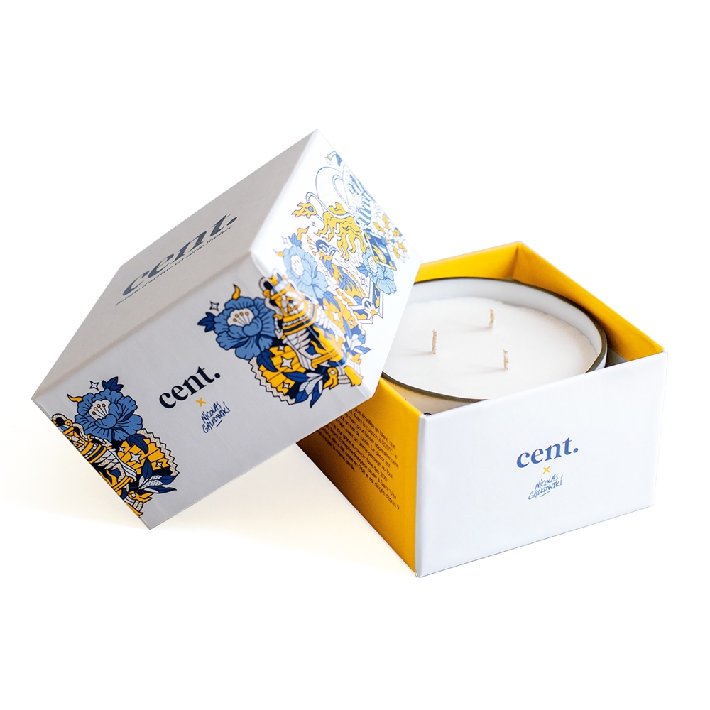 Custom 3 wick candle box packaging