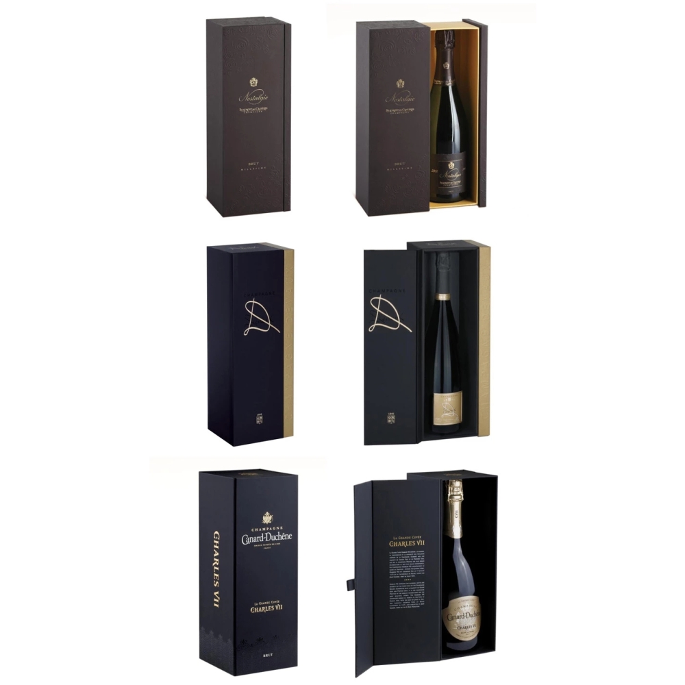 Magnetic gift packaging wine box