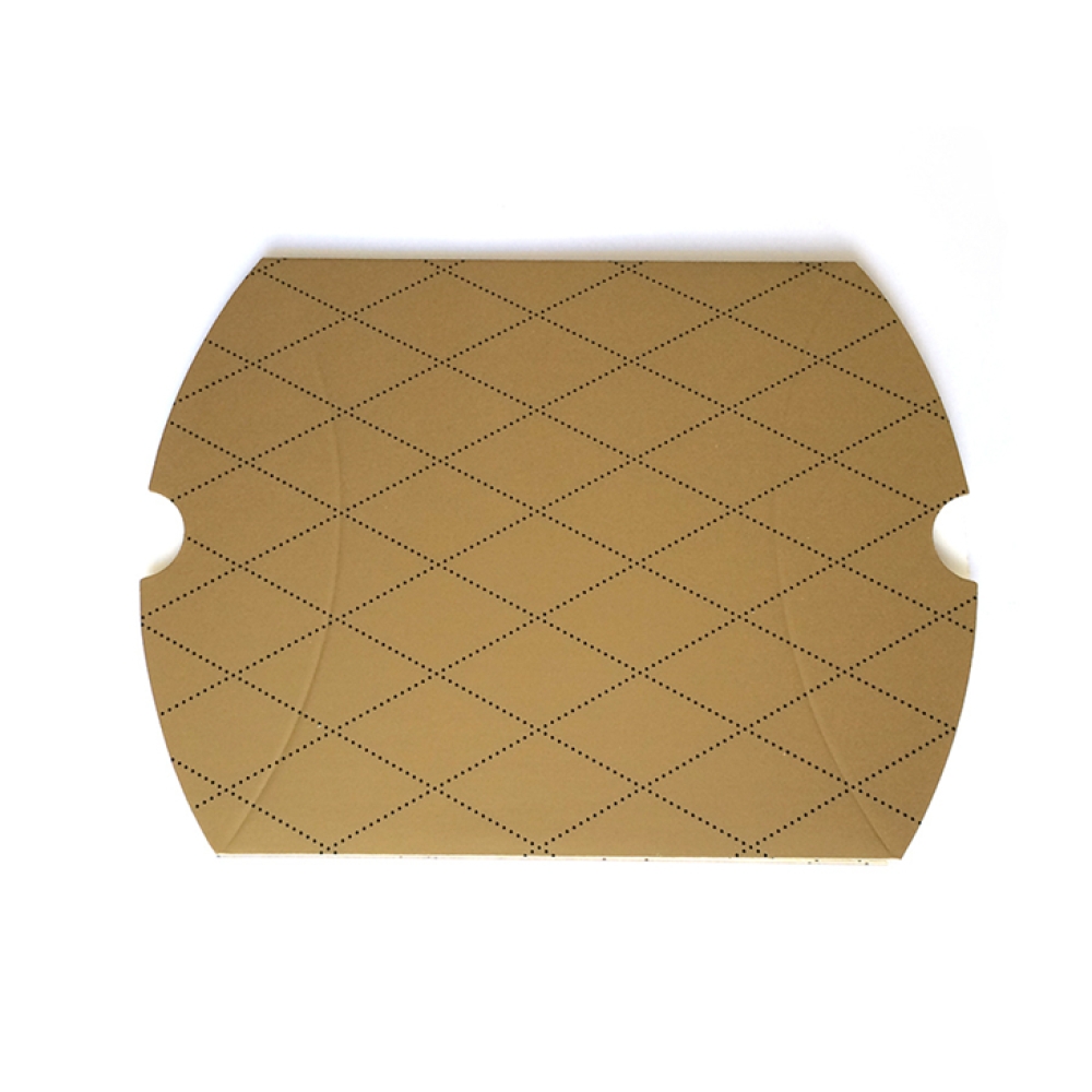 Custom Packaging Printed Foldable Recycled Rose Gold Paper Pillow Box