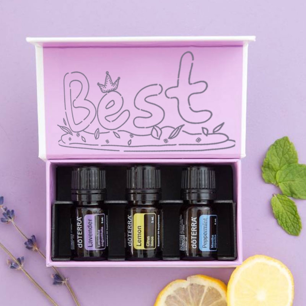 Box packaging for essential oils