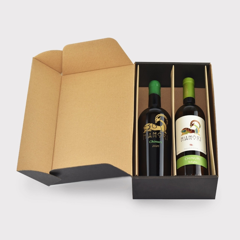 Wine bottle mailer packaging box