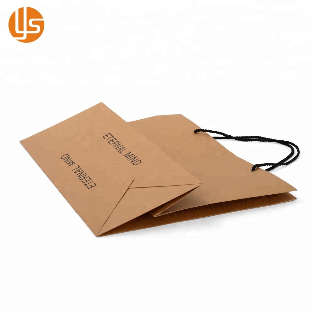 Papier imprimé Shopping Craft Gift Sac en papier kraft brun personnalisé