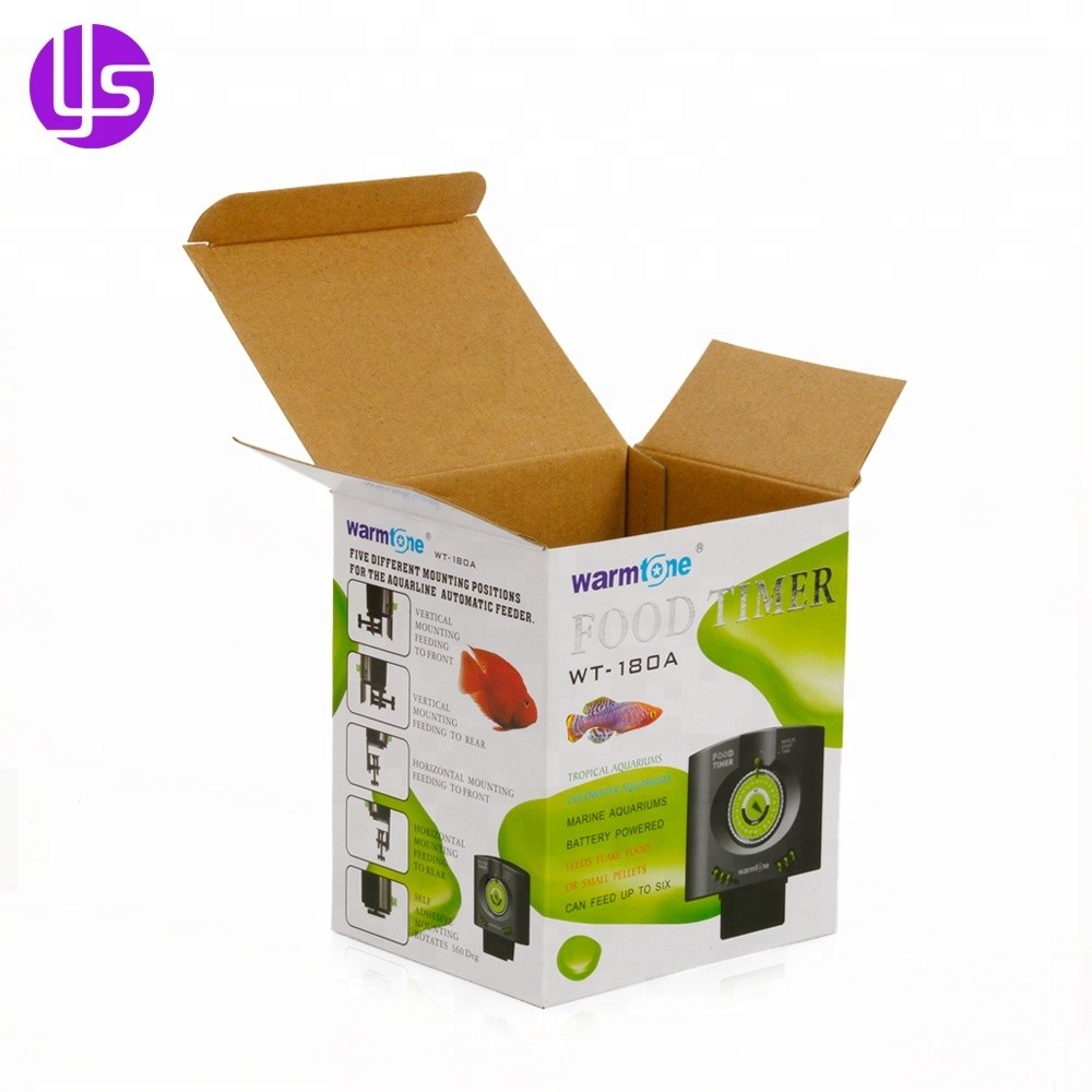 Kundenspezifischer Markendruck für kleine elektronische Produkte, 3-lagige Verpackung aus glänzendem, laminiertem Papier aus Wellpappe