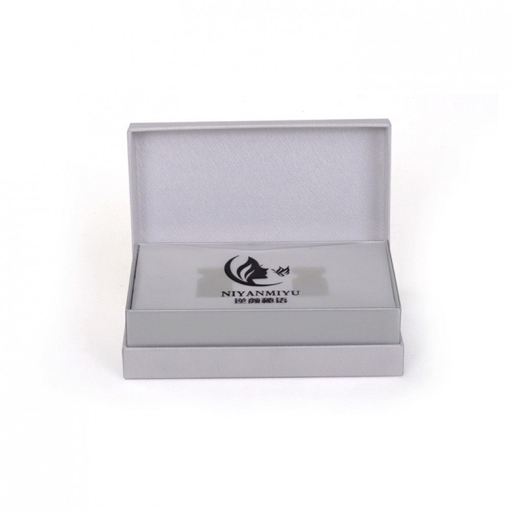 Caixa de presente feita sob encomenda da parte superior da aleta do papel do cartão do logotipo que empacota para produtos de beleza