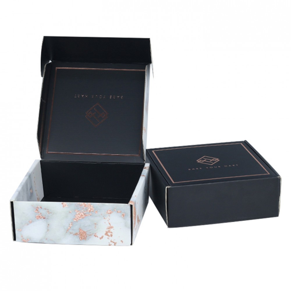 Cajas de envío planas impresas de colores corrugados con logotipo personalizado