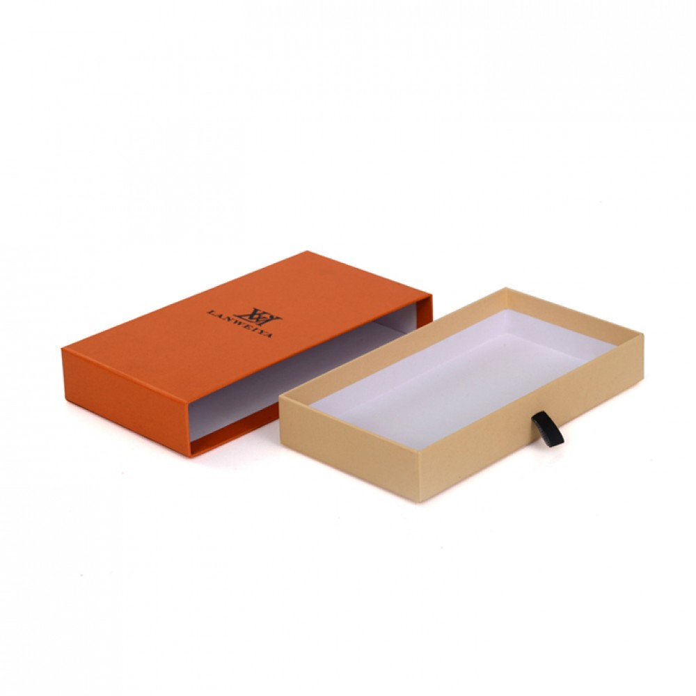 Caja de regalo con cajón deslizante pequeña de papel de cartón de lujo personalizada
