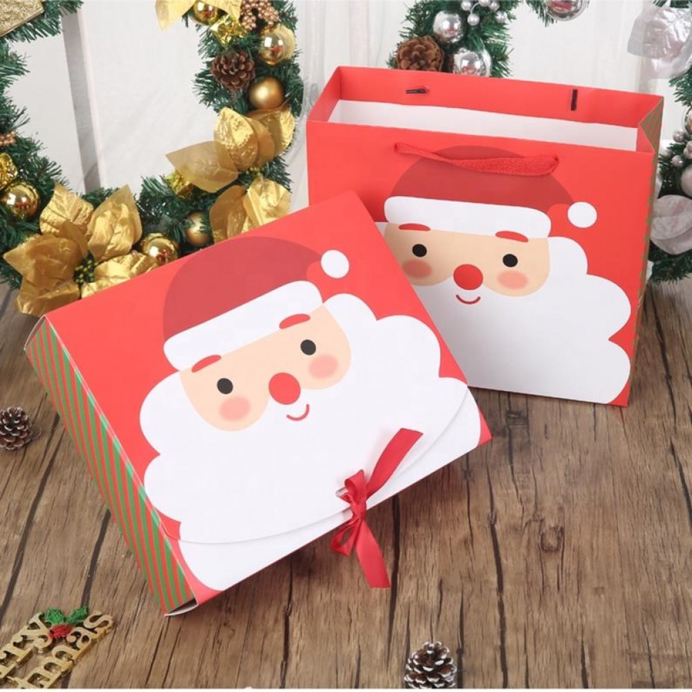 boîtes d'emballage en papier de vacances veille de Noël de boîte de cadeau de Noël père noël