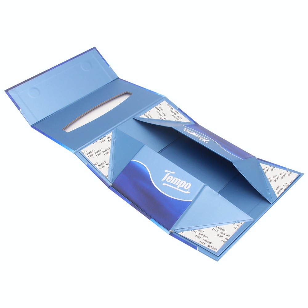 Suporte de tampa de caixa de lenço de papel de guardanapo de bombeamento magnético dobrável e reutilizável personalizado