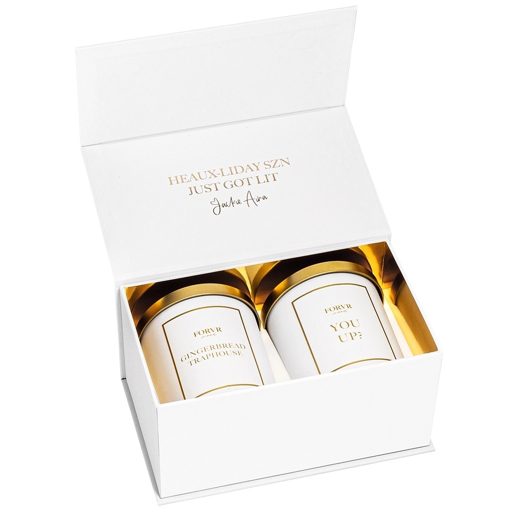 Boîte d'emballage de bougies de luxe en carton avec logo personnalisé