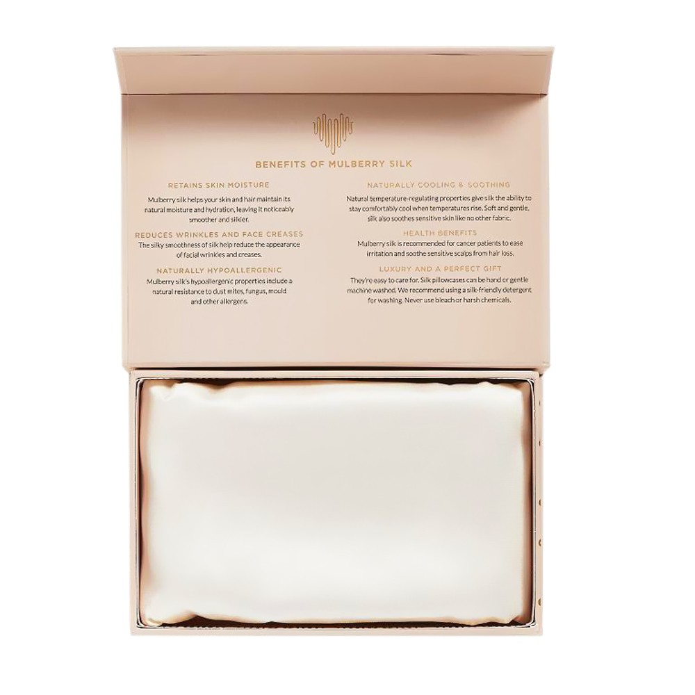 Embalaje de seda de lujo personalizado de la caja de regalo de las fundas de almohada del satén de las cajas de papel
