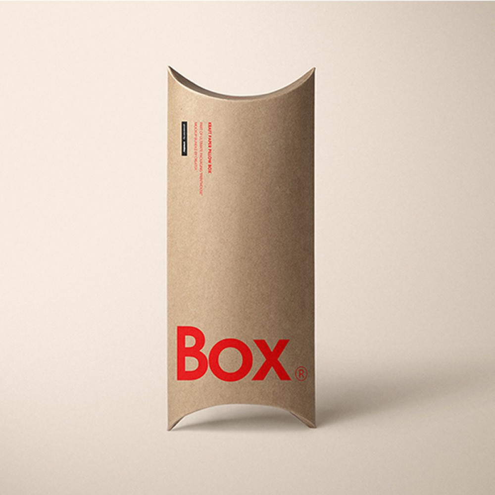 Boîtes cadeaux en papier kraft en forme d'oreiller, emballage de boîte d'oreiller recyclé