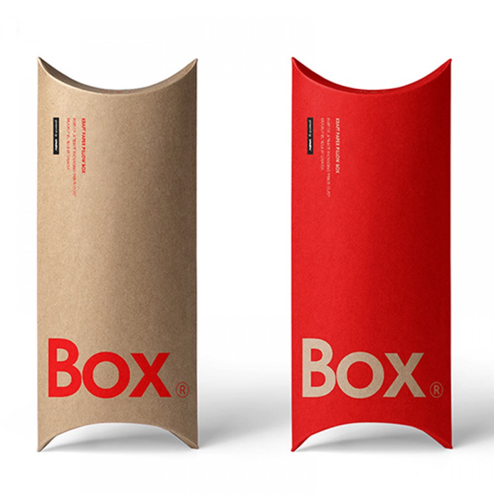 Geschenkboxen aus Kraftpapier in Kissenform, recycelte Kissenschachtelverpackung