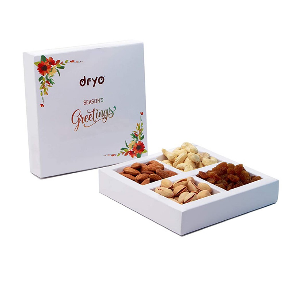 Caja de embalaje de nueces y frutos secos de regalo personalizado de cartón