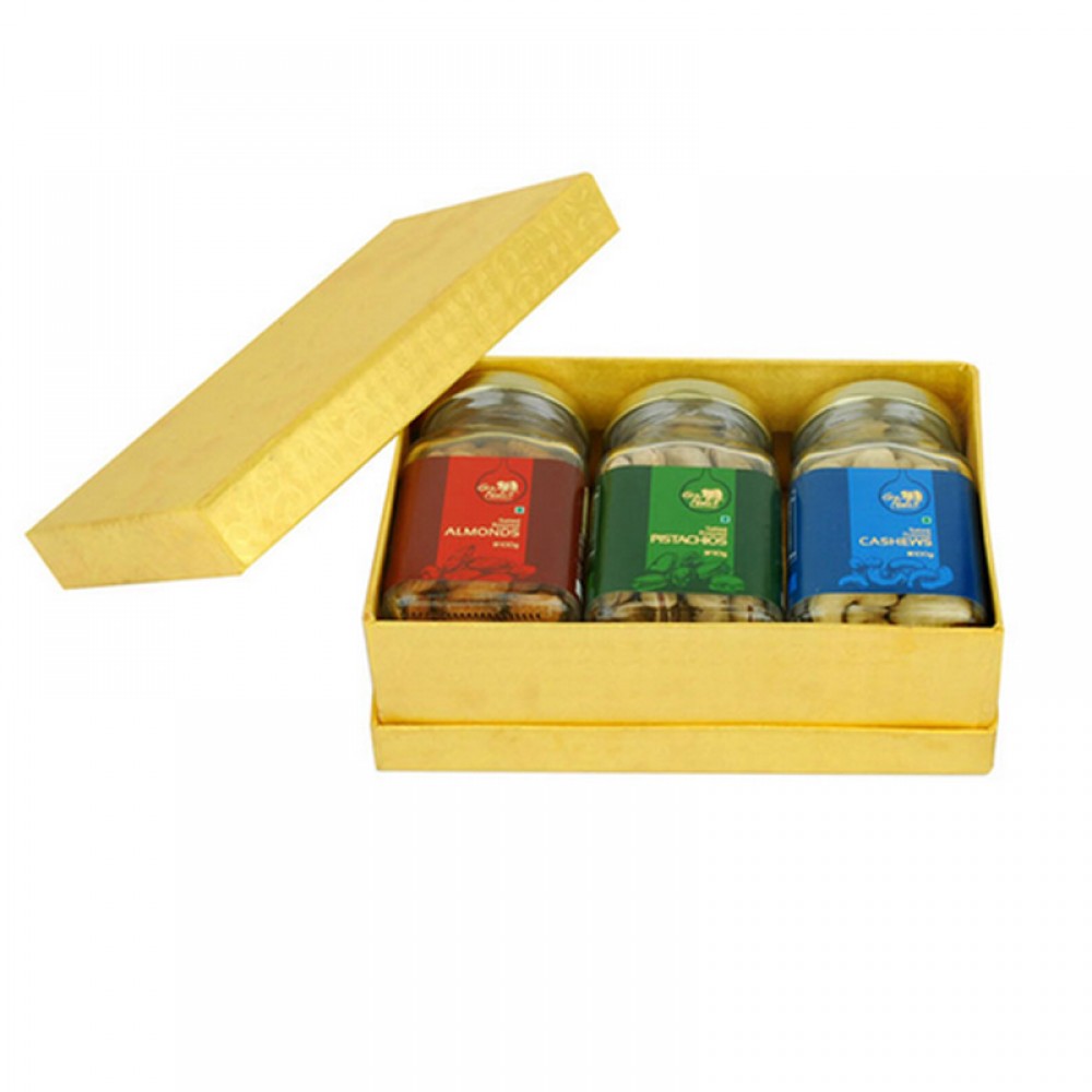 Caja de embalaje de nueces y frutos secos de regalo personalizado de cartón