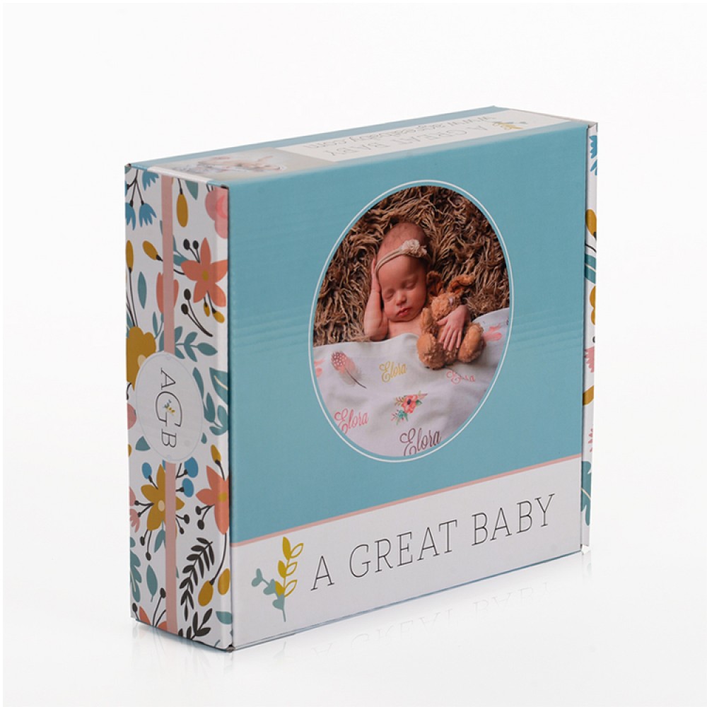 Caixa de embalagem de papelão para roupas de bebê
