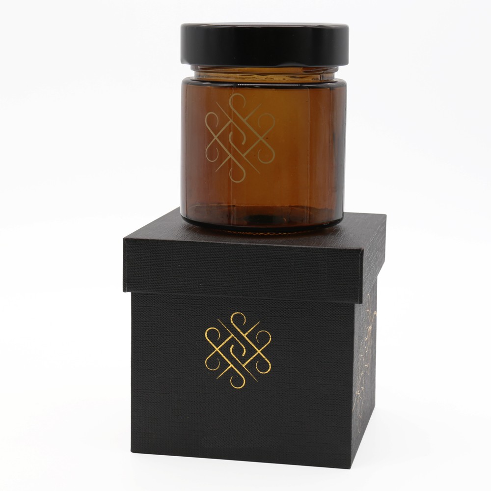 Boîte vide d'emballage de papier de pots en verre de miel d'aliments en conserve d'épices de confiture