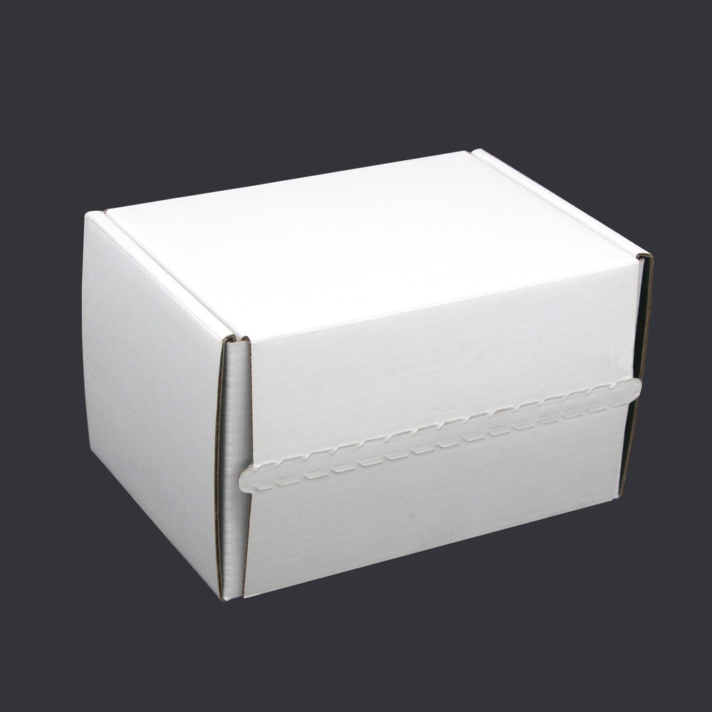 Boîte d'expédition détachable de couleur blanche avec logo personnalisé