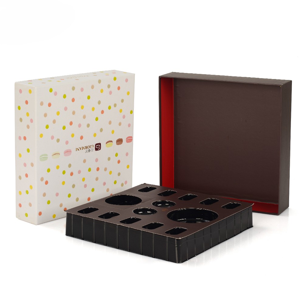 Embalaje mate cuadrado personalizado exquisito de la caja del chocolate de la cartulina del papel de la laminación