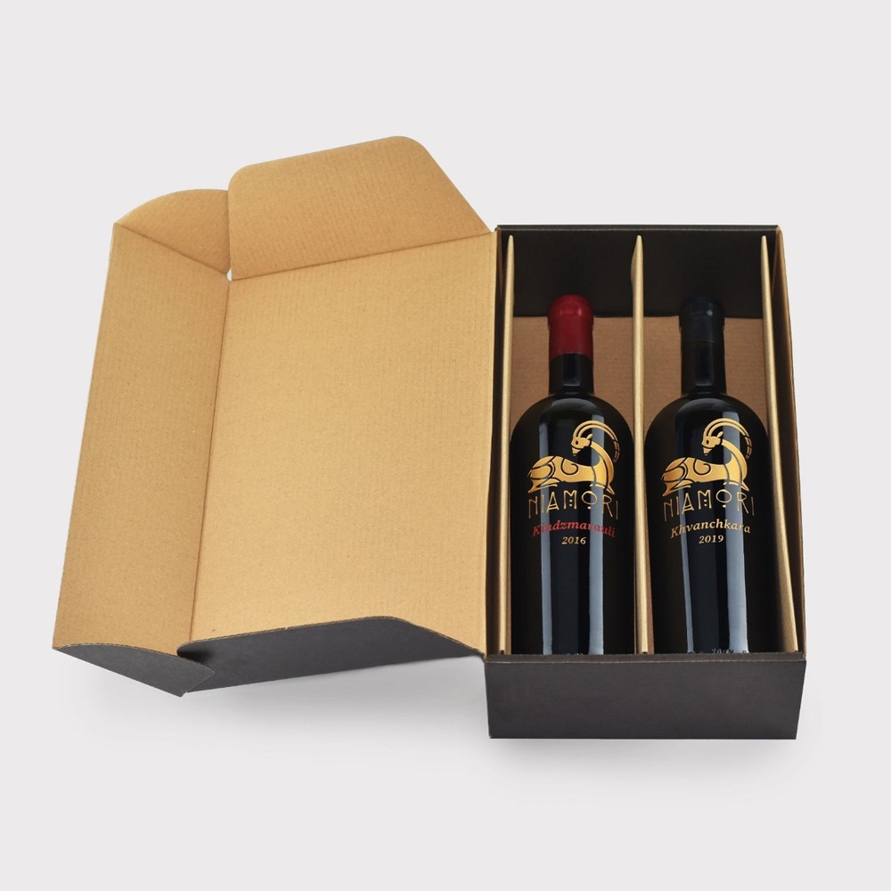 Caixa de embalagem para garrafa de vinho