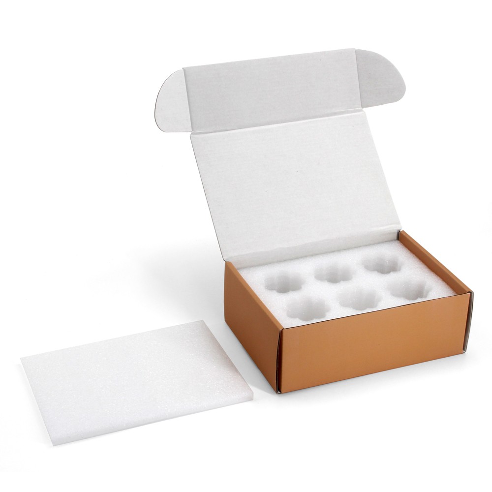 Caja de embalaje de huevos corrugados.