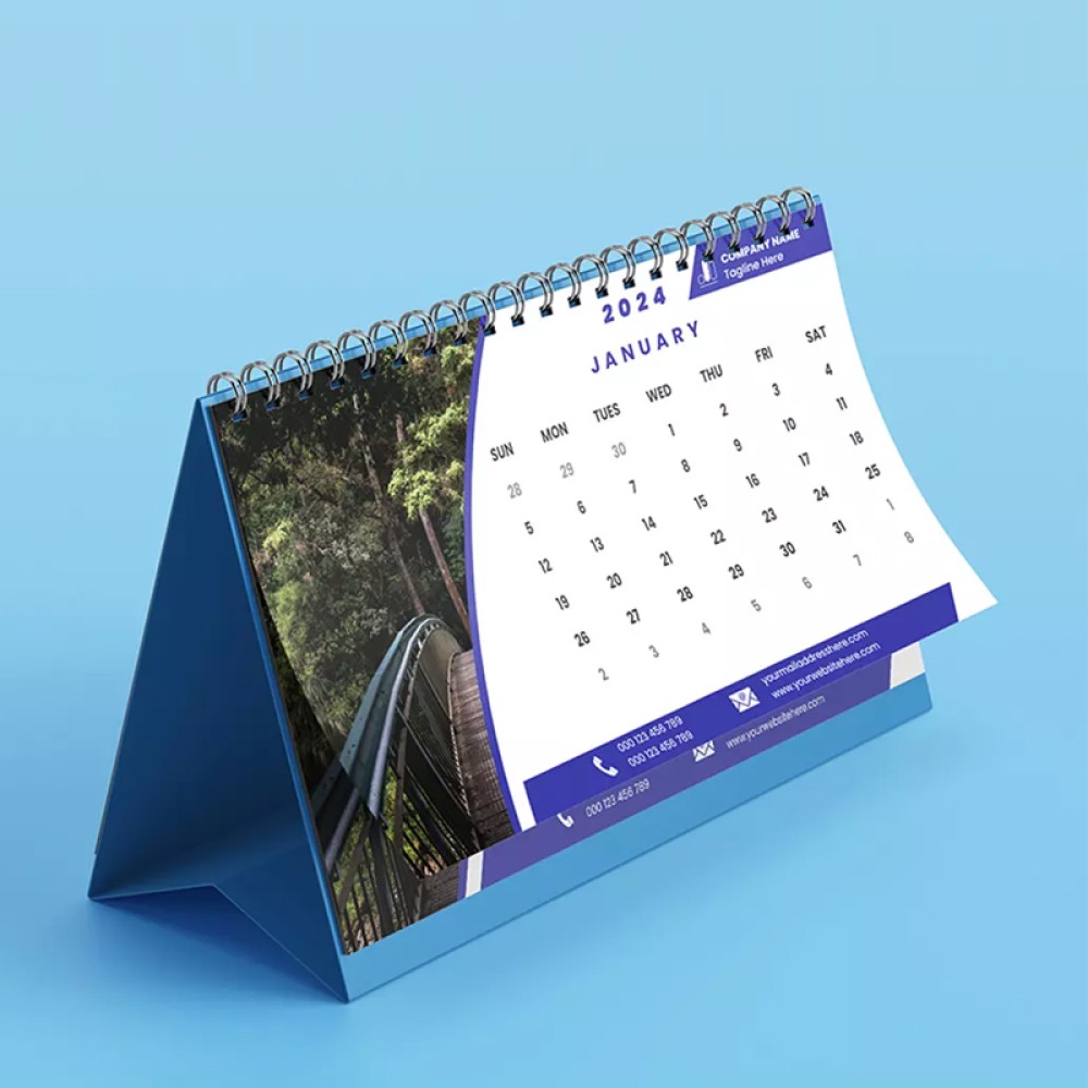 Calendario de escritorio con impresión personalizada 2024