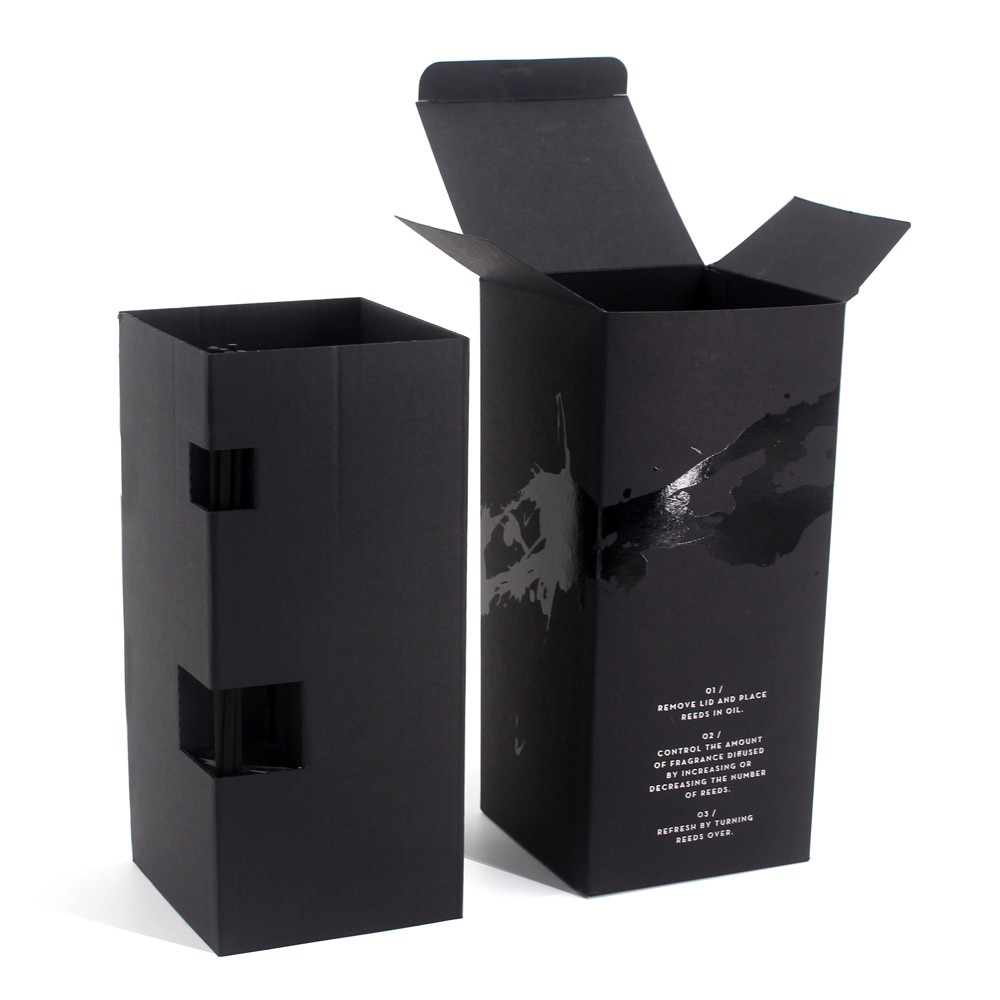 Boîte en papier kraft noir