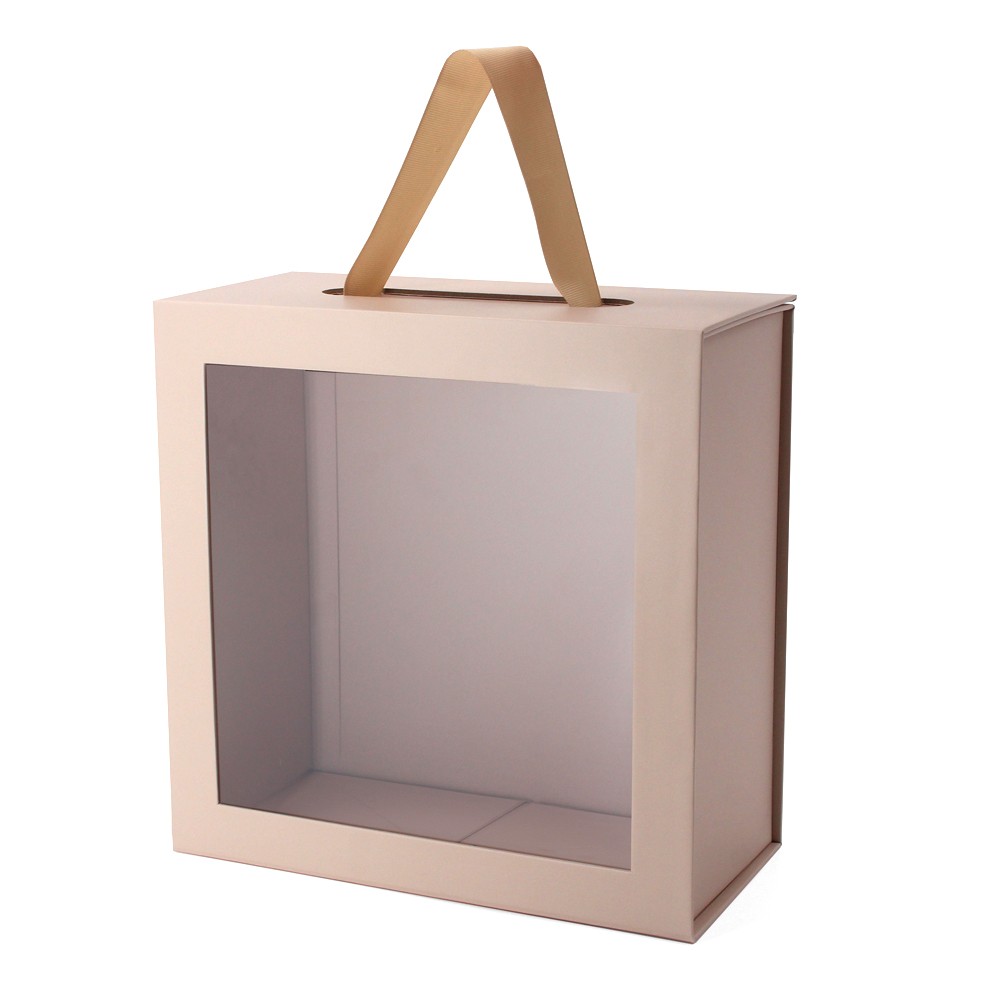 Boîte d'emballage en papier avec fenêtre en PVC