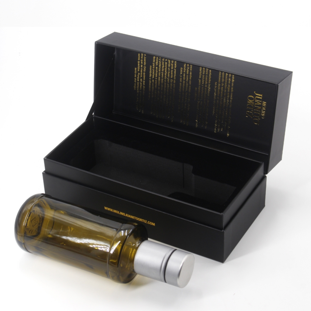 Жесткая упаковочная коробка для бутылки масла емкостью 750 мл.
