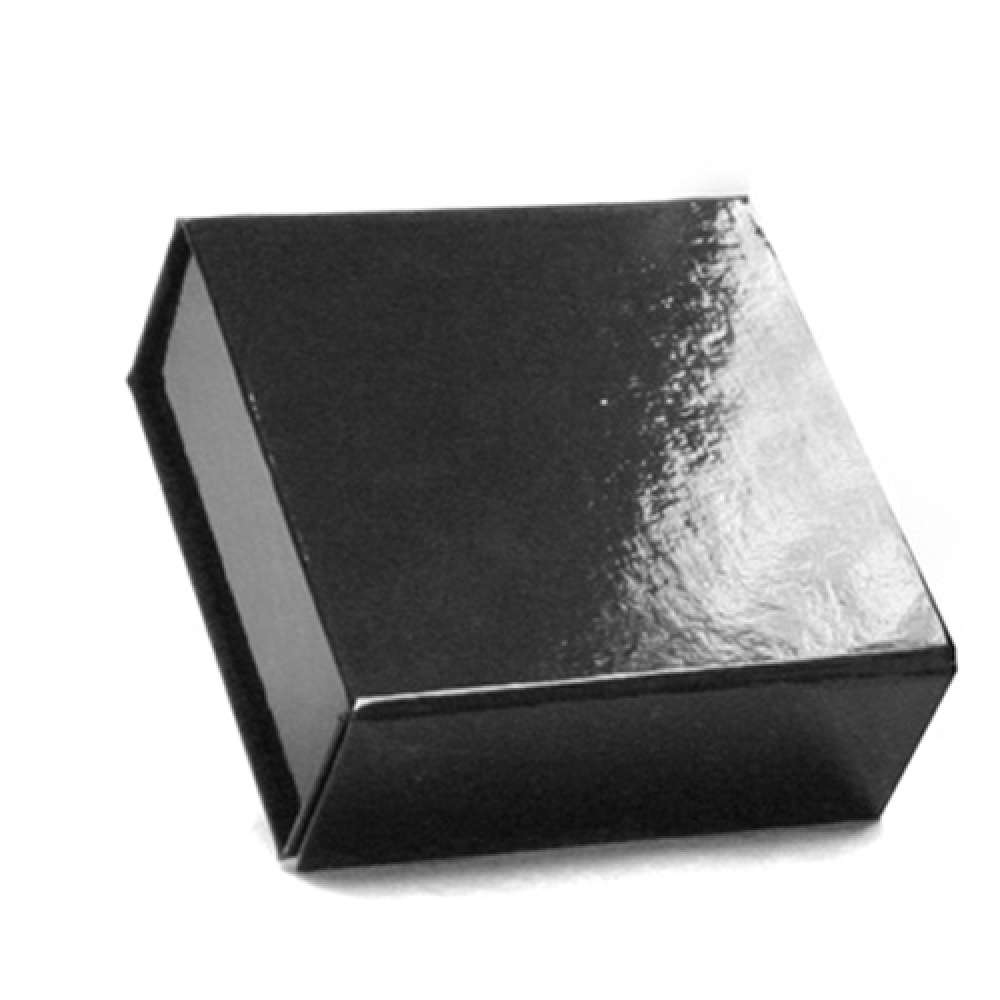 Glänzend schwarze, starre Geschenkverpackung im A5-Format