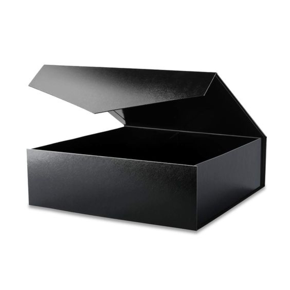 Глянцевая черная жесткая подарочная упаковочная коробка формата А5