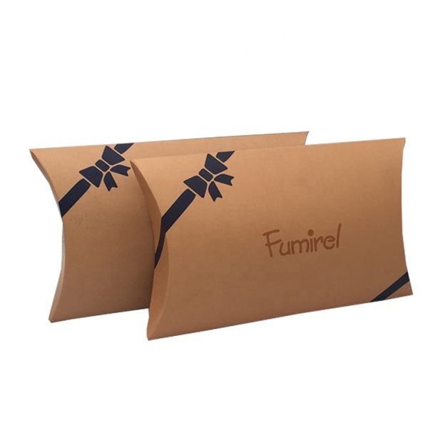 Eco Friendly High Quality Custom Kraft Paper Pillow packaging box