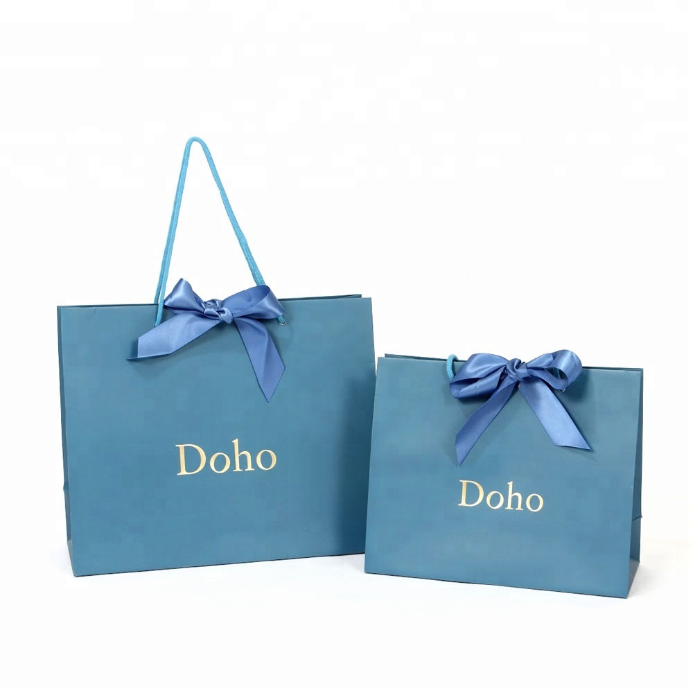 Wholesale High Quality Fashion Custom Handmade Cosmetic Promotion Boutique Packaging Paper Gift Bag