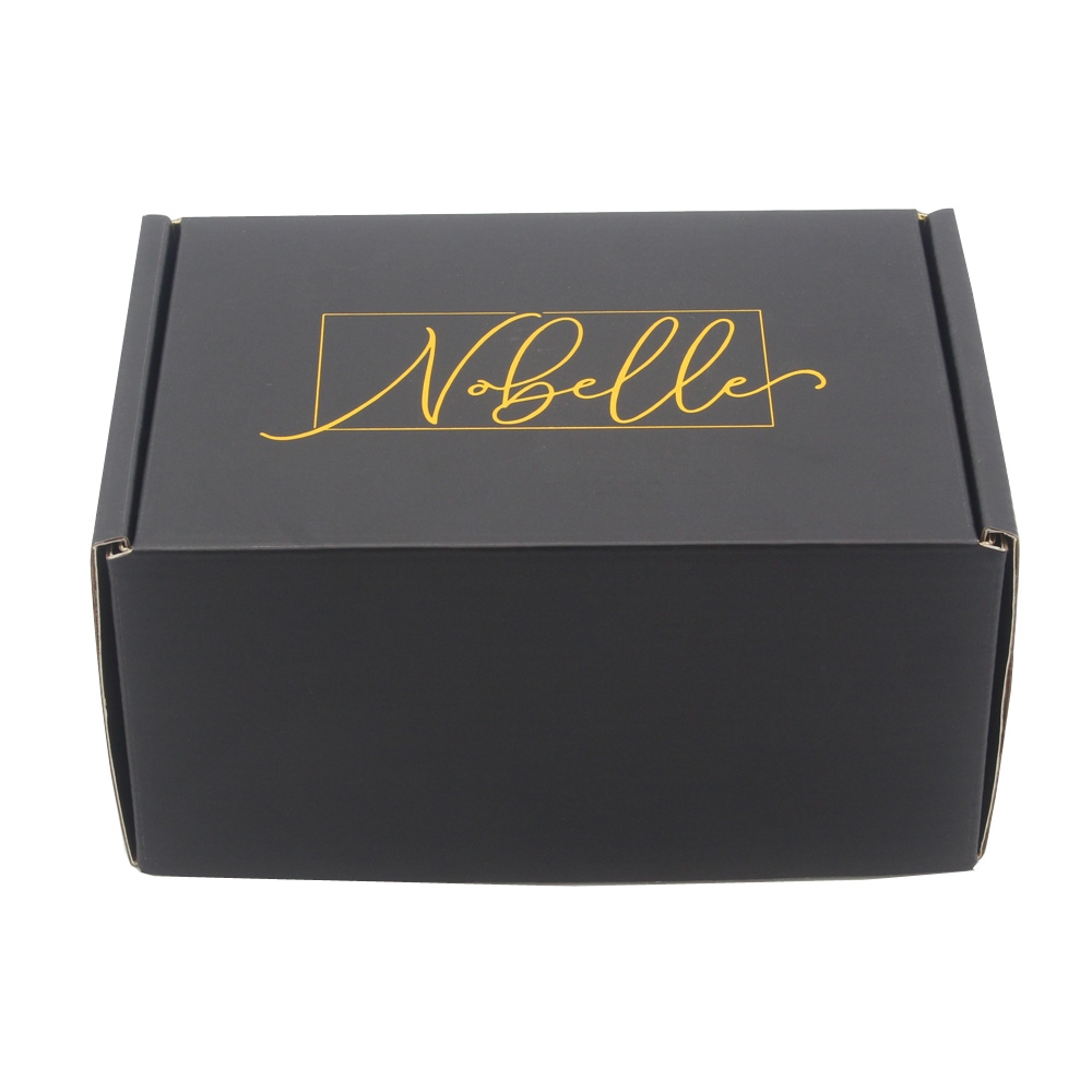 Black mailer box with gold stamping