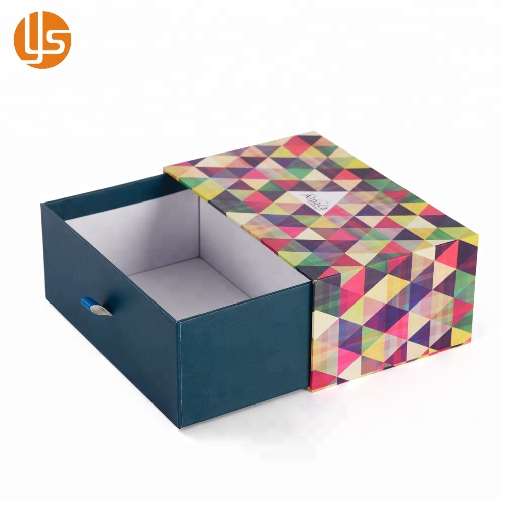 Luxury Custom Printed Small Rigid Cardboard Sliding Drawer Paper Gift Packaging Box