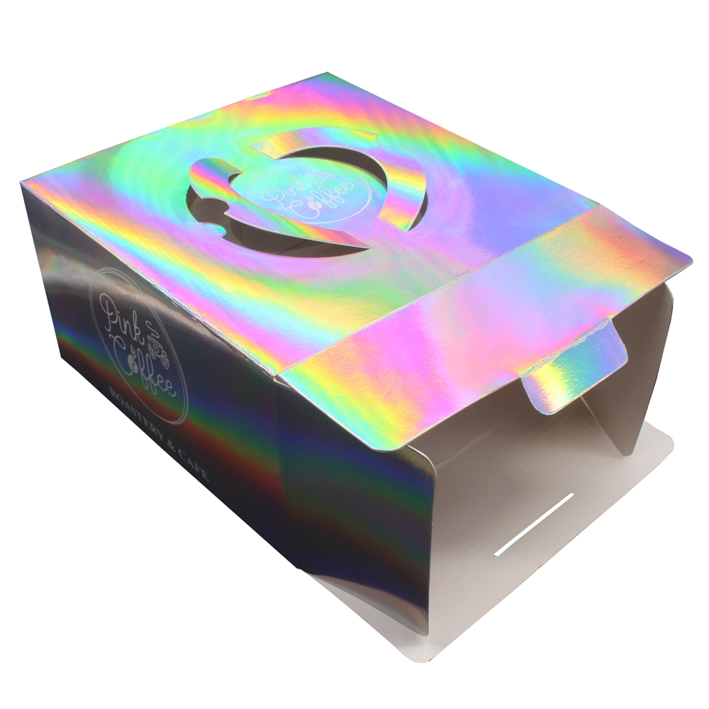 Customized wholesale paper gift box holographic cake box