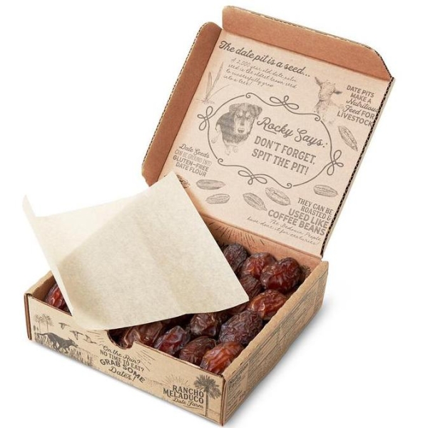 Paper packaging boxes for dates