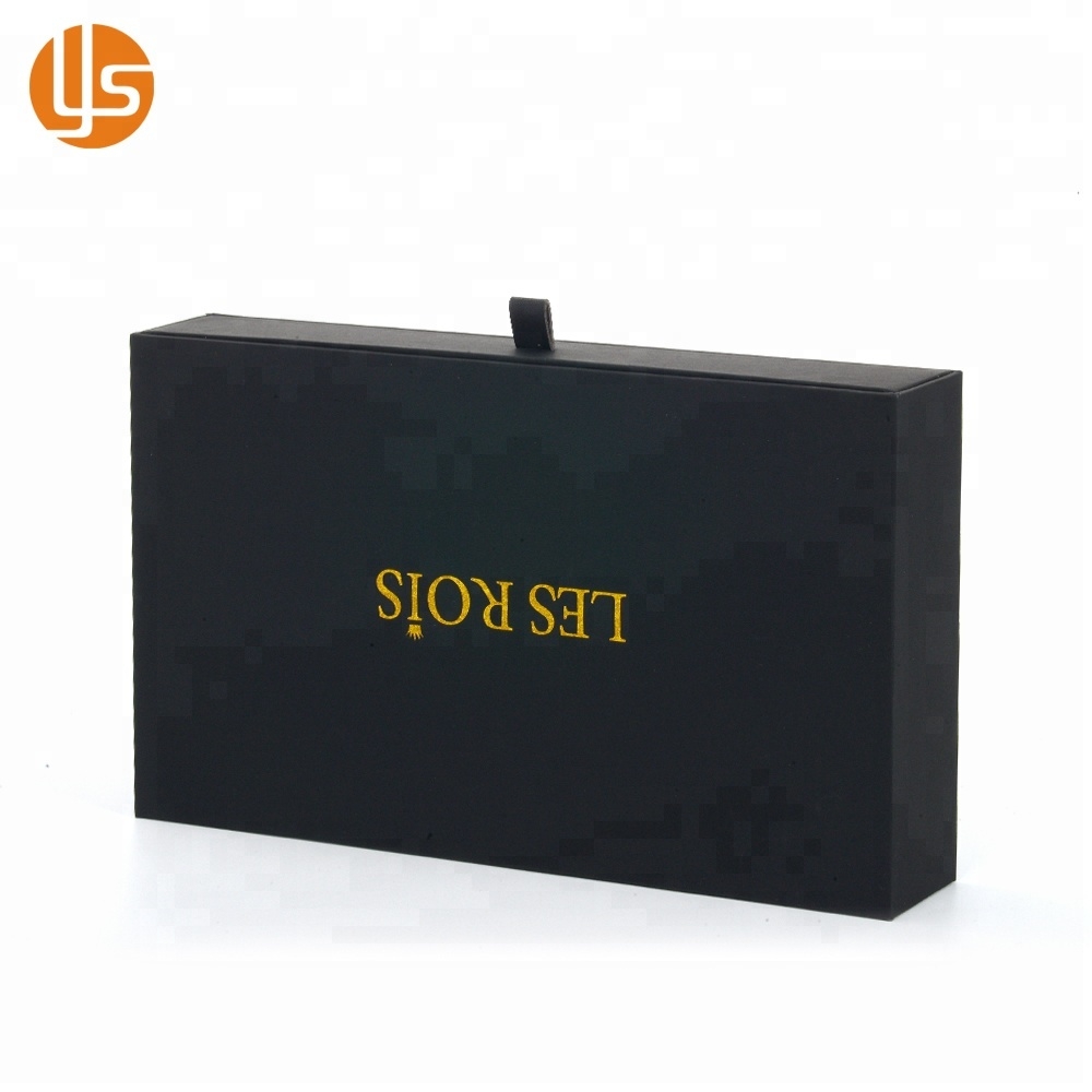 China Manufacturer Luxury Custom Logo Rigid Cardboard Gold Hot Stamping Drawer Packaging Paper Gift Box