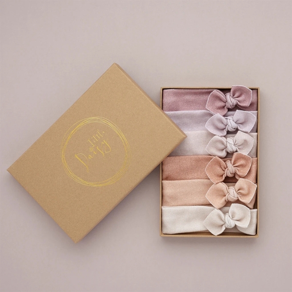 Custom empty silk scrunchies packaging box