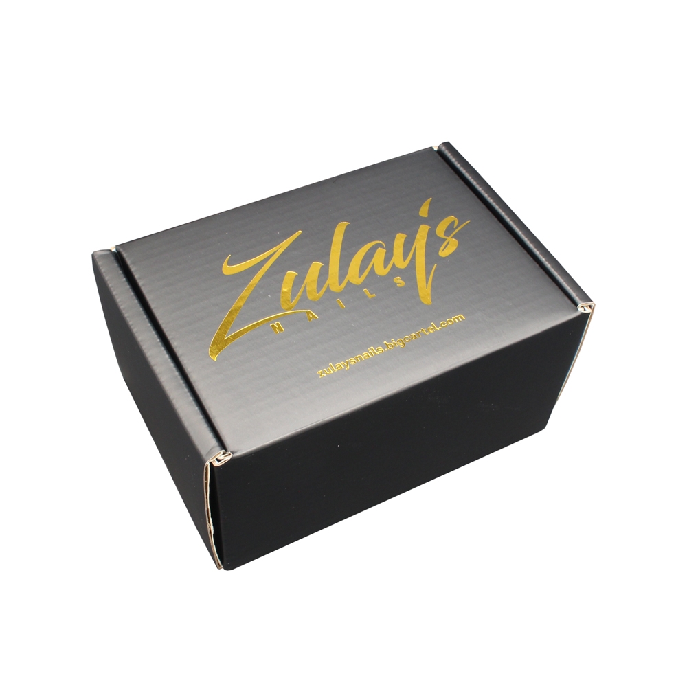 Black holographic paper mailer box