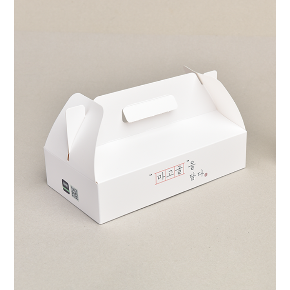 White ivory board gable boxes with handle