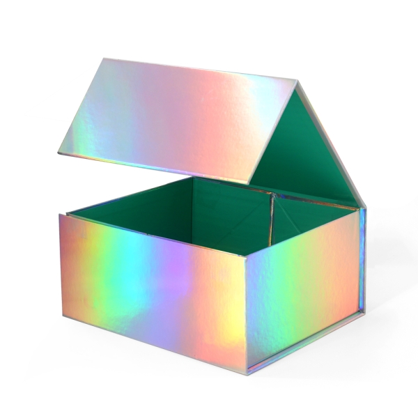 Holographic folding gift box