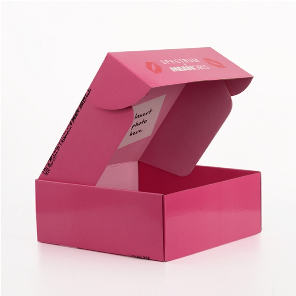 Caja de correo de suscripción pr rosa con envío corrugado personalizado