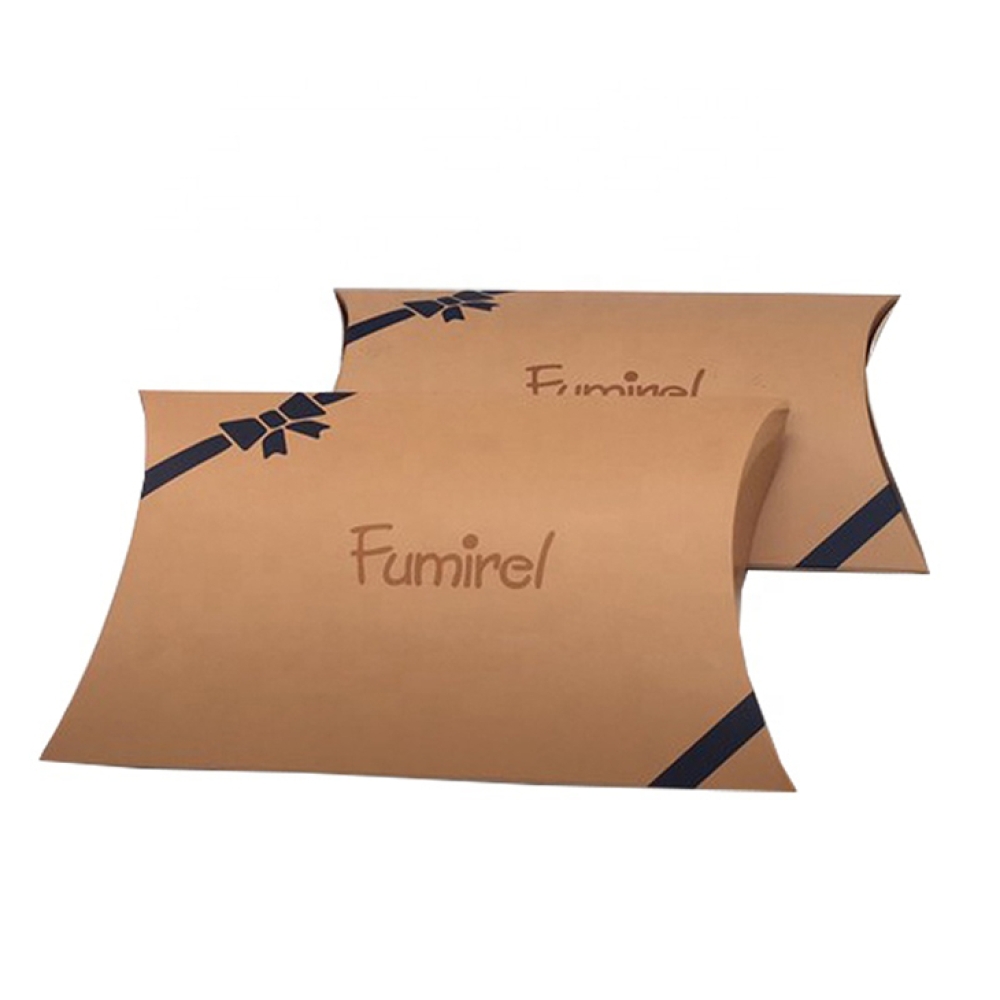 Eco Friendly High Quality Custom Kraft Paper Pillow packaging box