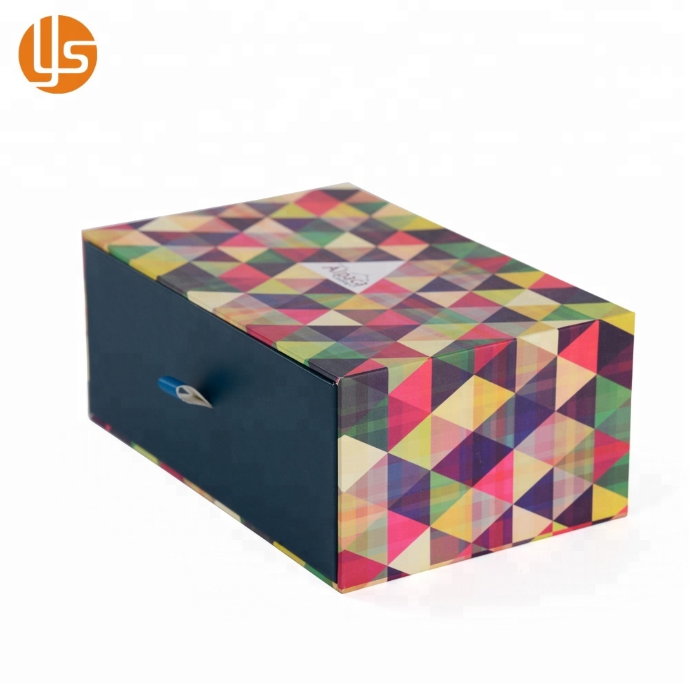 Luxury Custom Printed Small Rigid Cardboard Sliding Drawer Paper Gift Packaging Box