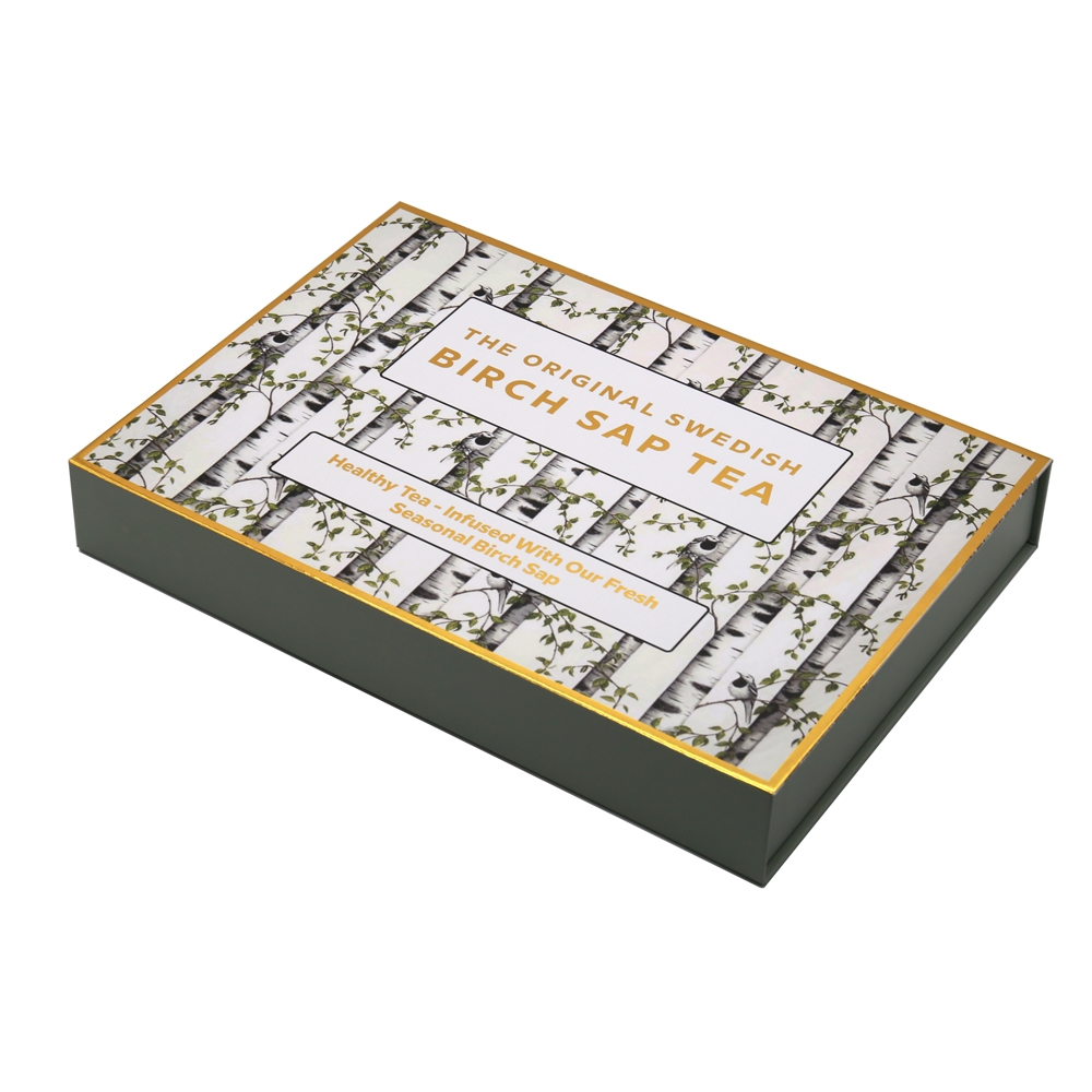 Magnetic tea tin packaging box with insert