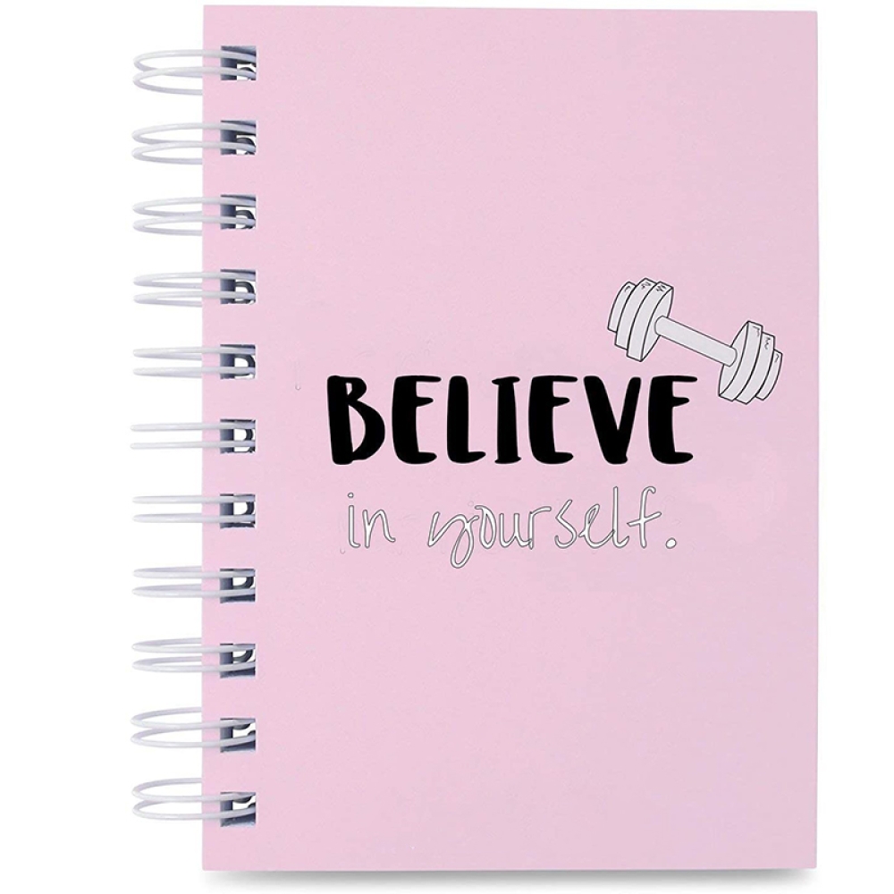 Custom made fitness goal journal and planner for workouts