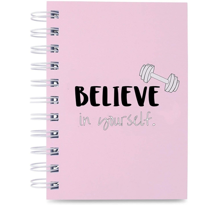 Custom made fitness goal journal and planner for workouts