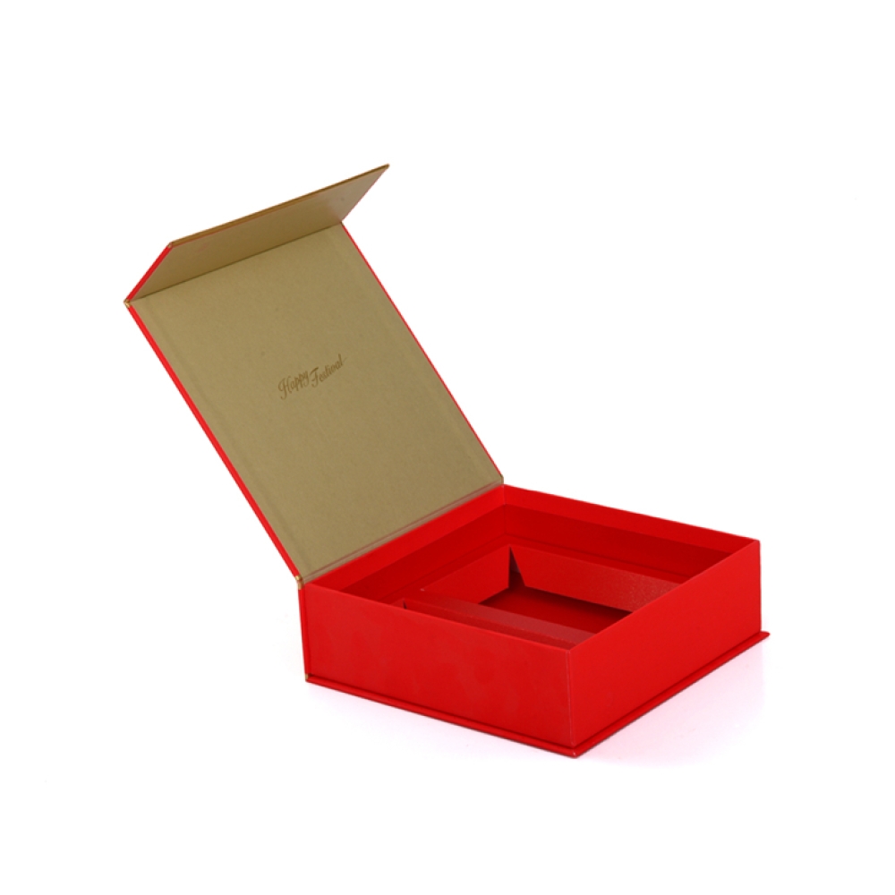 Custom Red Magnetic Cardboard Paper Gift Box Magnetic With Inserts